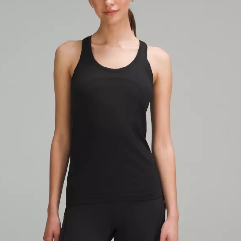 Lululemon Swiftly Tank Top 2.0 Women's 14 Black Athletic Hip Length Athleisure